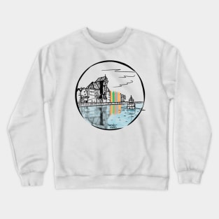 Poland - Water reflection in Gdansk Crewneck Sweatshirt